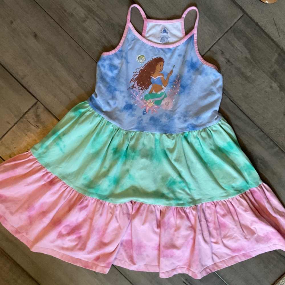 Disney Ariel Tie-Dye Little Mermaid Dress Size 11/12